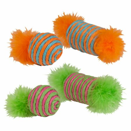 KYLIES CAT TOY SPOOLBALL/FTH2PC IDC10075